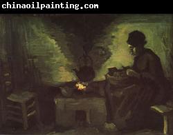 Vincent Van Gogh Peasant Woman Near the Hearth