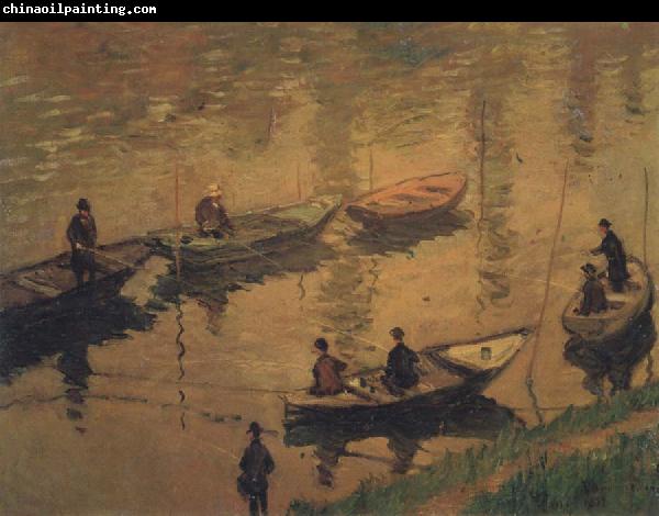 Claude Monet Anglers on the Seine at Poissy