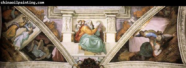 Michelangelo Buonarroti Frescoes above the entrance wall