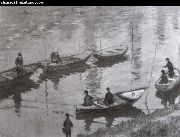 Claude Monet Anglers along the Seine near Poissy