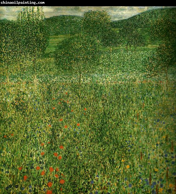 Gustav Klimt blommande falt