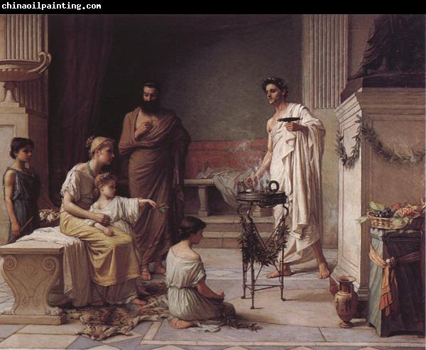 John William Waterhouse A Sick Child Brought into the Temple of Aesculapius