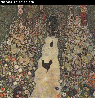 Gustav Klimt Garden Path with Chickens (mk20)