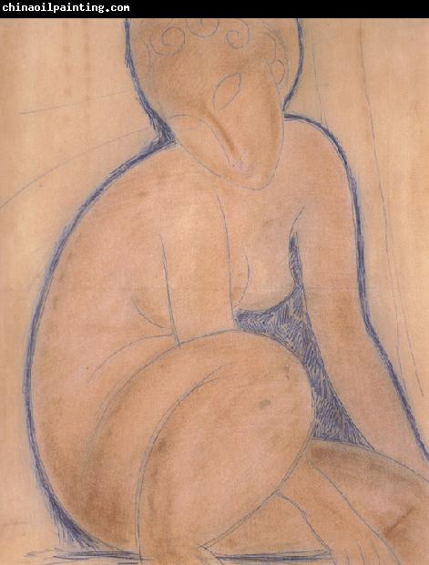 Amedeo Modigliani Crouched Nude (mk39)