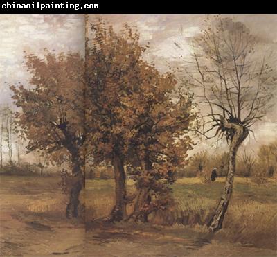 Vincent Van Gogh Autumn Landscape with Four Trees (nn04)